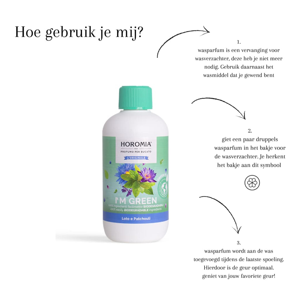 Horomia wasparfum I’M GREEN Loto e Patchouli biologisch