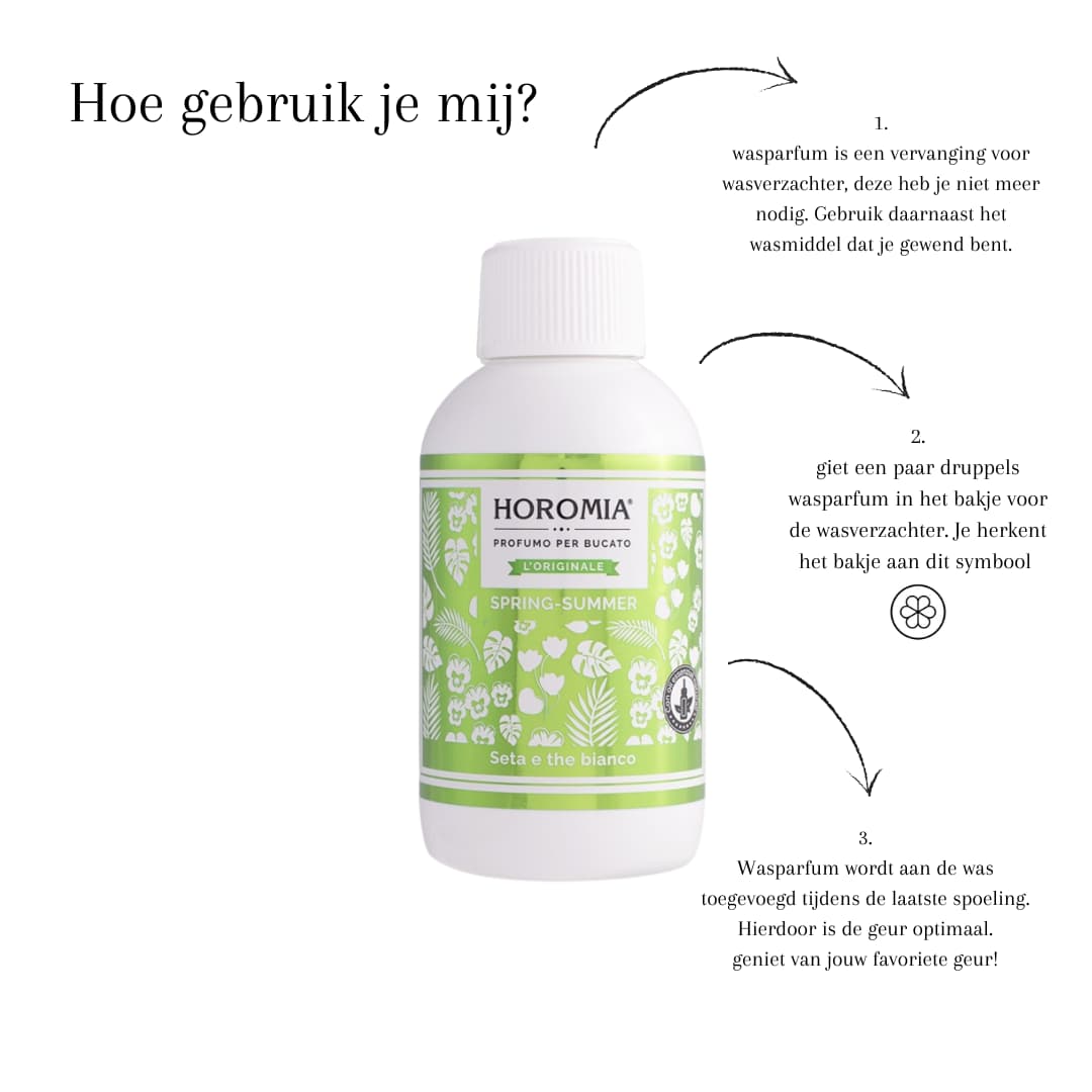 Horomia wasparfum spring-summer Seta e the bianco
